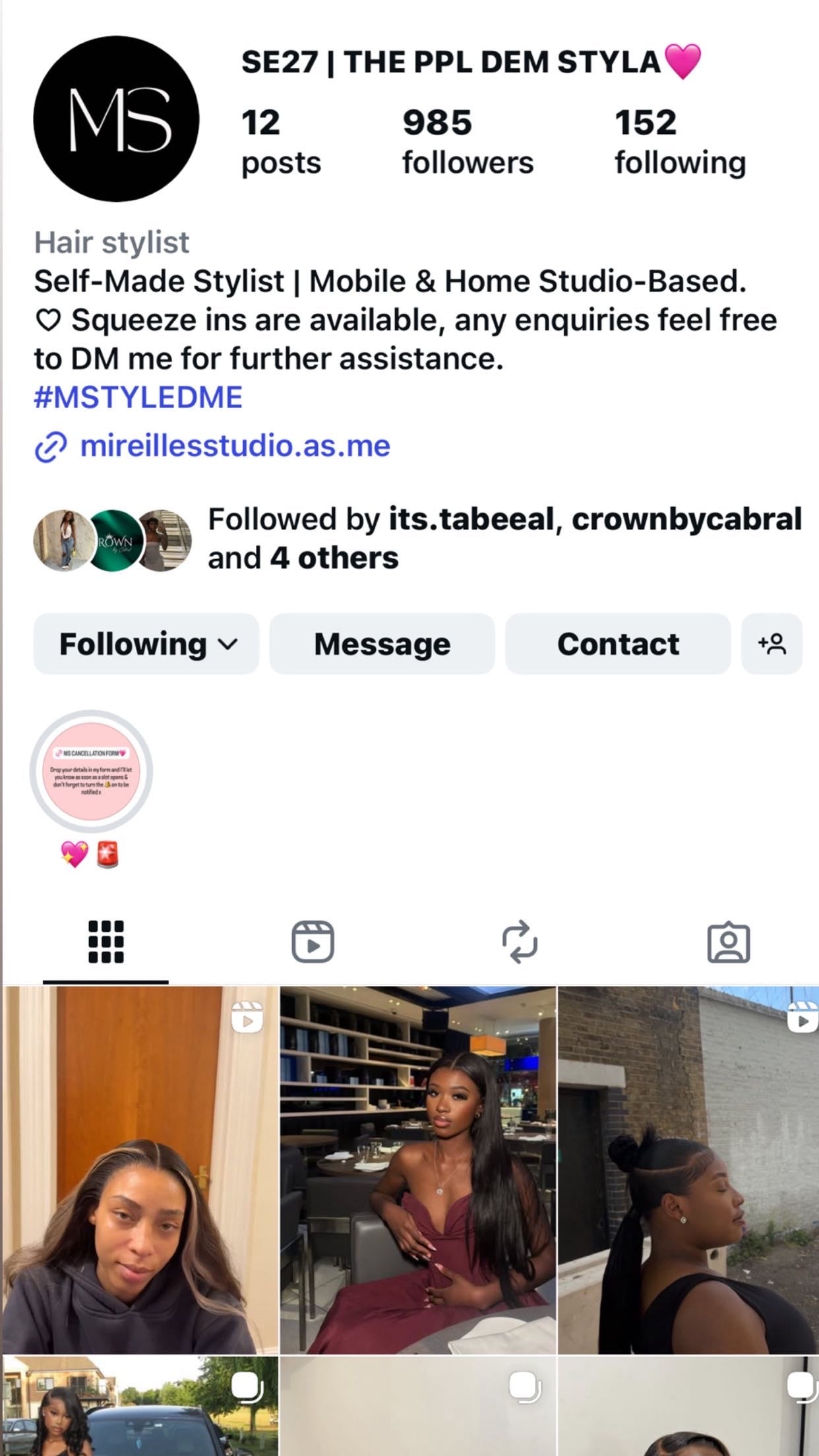 MireilleHairStudio Service
